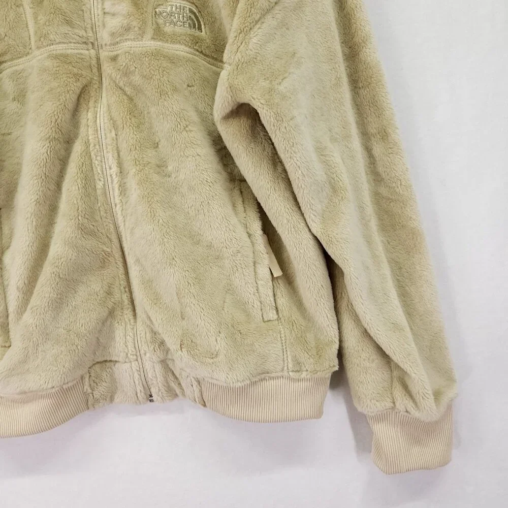 The North Face Osito Lux Jacket Women's Medium Beige Long Sleeve Full Zip - Picture 13 of 15